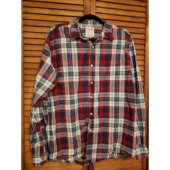 Mens Wranger Button Down Shirt Size L - Picture 1 of 4